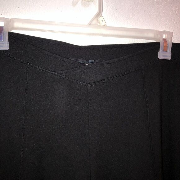 IC by Connie K Womens Size 1X Black Pull On Stretchy Cropped Pants USA Made - Picture 4 of 8